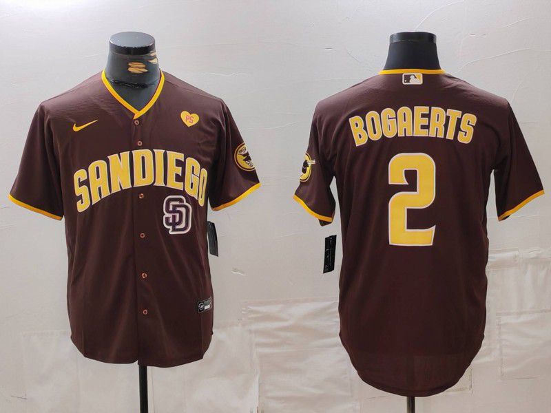 Men San Diego Padres #2 Bogaerts Brown Game 2024 Nike MLB Jersey style 6->san diego padres->MLB Jersey